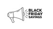 © Ilusi_design - Black Friday Savings Announcement with Megaphone Illustration.