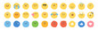 © Rawpixel.com - Colorful emoji set with various expressions: happy, sad, angry, surprised. Emotions in yellow circles. Fun, expressive, diverse emoji collection. Hand drawn cute emoticon illustration set. Vectors.