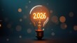 © Alex Pios - Light bulb showing year 2026 symbolizing future innovations and progress