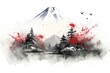 © Rawpixel.com - Japanese calligraphy art of mountain landscape outdoors nature.