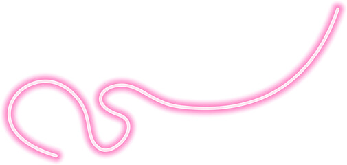 Wall Mural - Freeform chaotic neon line with an irregular, glowing structure and fluid motion.