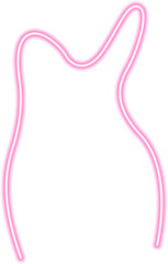 Wall Mural - Elegant neon path with a smooth curved motion, glowing with a soft, flowing effect.