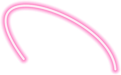 Wall Mural - Subtly curved neon line with a smooth, elegant motion and glowing abstract composition.