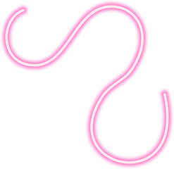 Wall Mural - Elegant neon path with a flowing motion and a luminous abstract effect.
