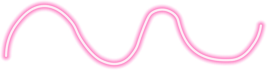 Wall Mural - Minimalist neon stroke with a fluid and continuous motion, emitting a bright and vibrant glow.
