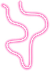Wall Mural - Freeform neon stroke with a modern flowing shape, glowing vibrantly and creating a seamless, dynamic motion.
