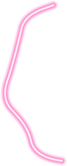 Wall Mural - Flowing neon line with natural curvature and organic movement, radiating a bright and continuous glow.