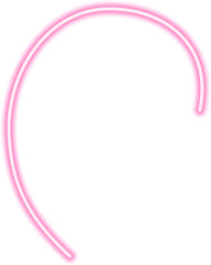 Wall Mural - Subtle, smooth neon line creating a flowing wave with dynamic motion in an abstract design.