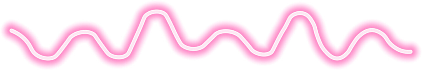 Wall Mural - Subtle, organic wave-like neon line with smooth, fluid motion forming a dynamic abstract composition.
