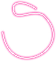 Wall Mural - Thin neon abstract curve in an S-shape, flowing with smooth, dynamic wavy movements.