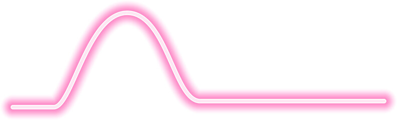 Wall Mural - Wavy abstract neon line forming a smooth, flowing design with dynamic energy and luminous light.