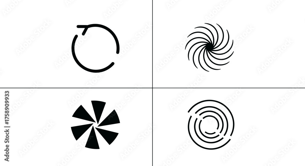 Deprtment Rotation Symbol Image vectorielle Stock Dynamic rotation symbols for loading and ...