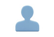 © Florin - Light blue user icon isolated PNG on transparent background, simple person silhouette for social media and profile