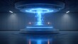© Jojo* - Futuristic laboratory features glowing plasma energy inside a cylindrical chamber.