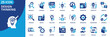 © Uniconlabs - Design thinking icon set collection in flat style. Icon pack contains design, thinking, ideation, empathy, prototype, innovation, creativity, research, sketch, brainstorm