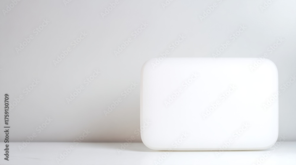 rectangular. Minimalist rectangular object with glossy finish ...
