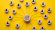 © AI Image Studio - Connecting people to a central goal, visualizing teamwork and achievement.