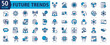© hans_ts - FUTURE TRENDS Icon Set Outline blue