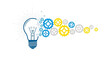 © Nithashi - Ignite innovation and power your success with a vibrant lightbulb and gears design concept for marketing, brainstorming, and creative solutions