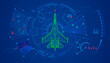 © Jackie Niam - concept of military technology, graphic of air fighter with futuristic interface