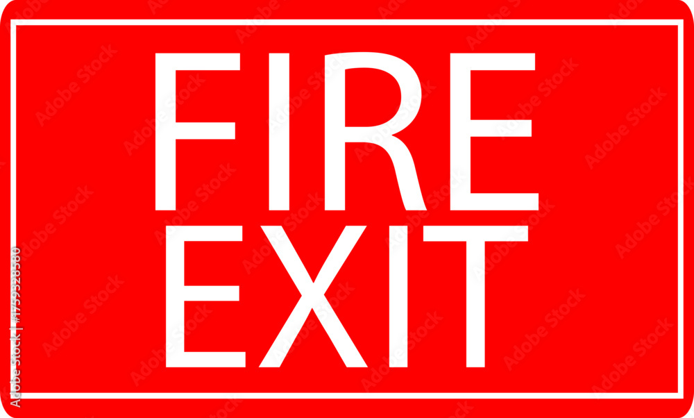 Emergency Relocation Sign Emergency Exit Icon. Vector illustration of running man and exit door ...