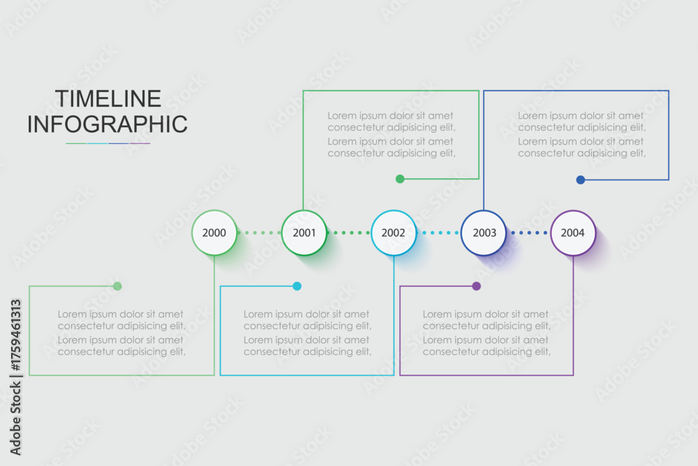 Business timeline workflow infographics. Corporate milestones graphic ...