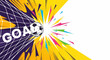© ana - Football soccer goal pop art comic style vector background with dynamic explosion rays for a vibrant sport event