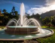 © sela - A grand fountain sprays water into a large circular pool in a park