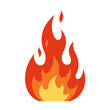 © Photo Sell - Vibrant fire emblem graphic symbolizing heat energy danger and intense flames Vector illustration isolated on white background