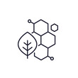 © nexusby - Biomaterial line icon, biodegradable materials vector