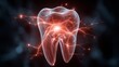 © Kamonthip - A 3D medical illustration of severe toothache or pulpitis, with the nerve inside a transparent tooth exploding with red, glowing energy