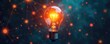 © Chanchai - A lightbulb illuminating a network of interconnected ideas, symbolizing innovation and creative thinking  The image conveys brilliance and the power of connection , progress, energy, brain