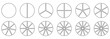 © Top - Save to Library Download Preview Preview Crop Find Similar File #:  892325279Segments of circle with 1 to 12, pieces. Info graphic icons circles set divided radius in black and white color vec