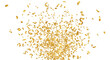© Your Stock Studio - A shower of golden confetti exploding outwards, isolated on transparent background