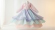 © cherif - Depiction of Korean hanbok with flowing hanji silk layers in pastel colors