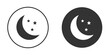 © basit - Moon stars icon. filled flat sign for mobile concept. Vector graphics