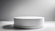 © Donald - Circular White Pedestal In Front Of White Background