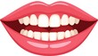 © Siap - A cartoon illustration of wide open, smiling lips revealing white teeth