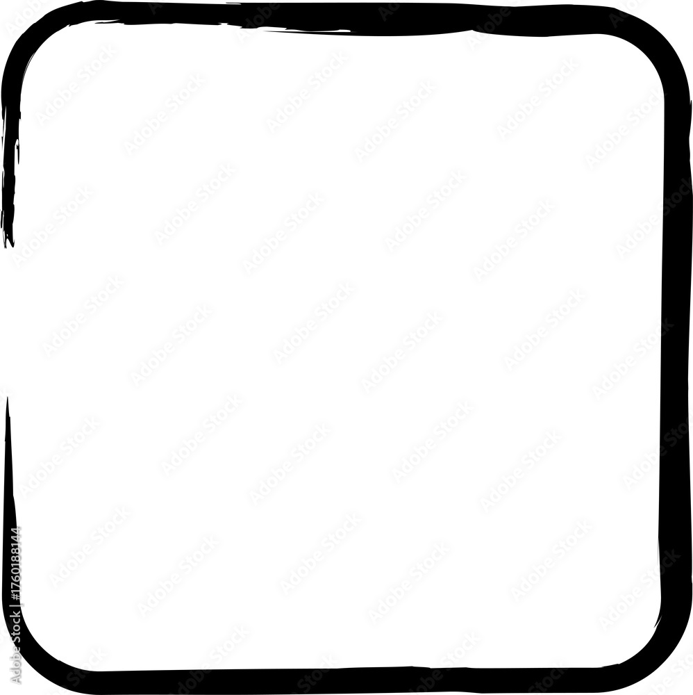 Squares drawn frames with brush and ink