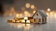 © Oulaphone - A conceptual image of a house icon shrinking next to a growing object.