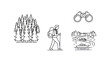 © Il - Outdoor Adventure and Nature Exploration Line Art Icons Set.