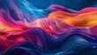 © Alice - Abstract colorful waves with pink orange and blue hues creating a flowing and smooth background art piece