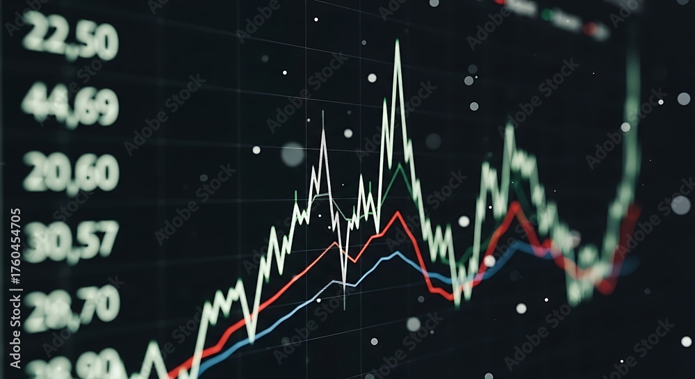 Stock Market Graph Analysis and Financial Performance Trends. Stock ...