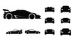 © Design lens - Silhouette depictions of various sports cars in a minimalist style
