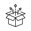 © Светлана Иванькова - Open box with arrows emerging in minimal outline style