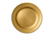 © Krtola  - Golden charger plate for elegant table settings, luxurious dinnerware element, top view with transparent background
