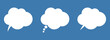 © Maksim - White Speech and Think Bubble Icon - Empty Chat and Thought Cloud Symbol, Communication Design Element.