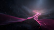 © Witsarut - Glowing pink ribbon floating through ethereal light and magical smoke. An abstract background with graceful flow and vibrant energy creates mood