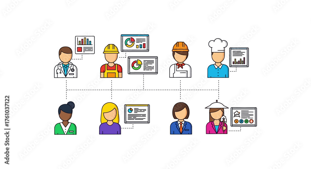 business hierarchy chart showing employee roles and responsibilities ...