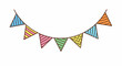© Sahrul - Colorful Doodle Style Party Bunting Flags Illustration